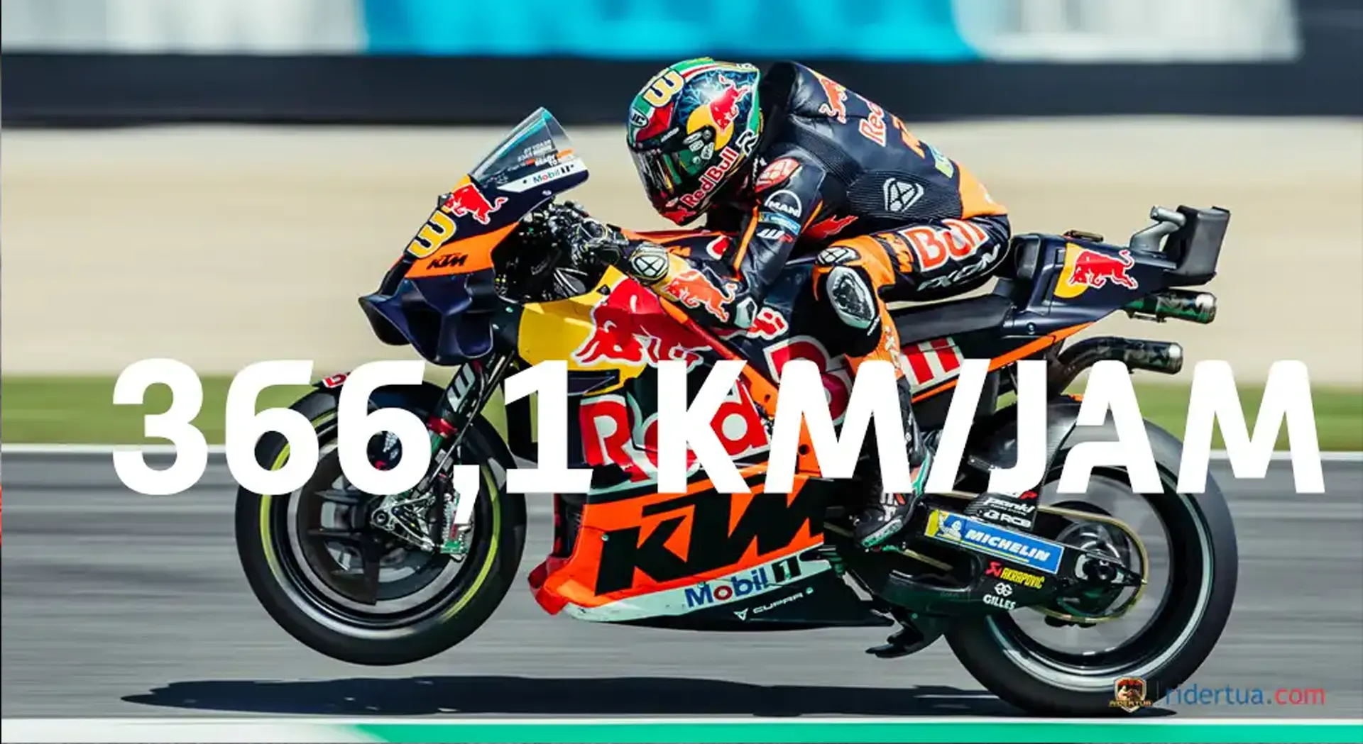 Pada 2023, kecepatan tertinggi yang pernah dicapai dalam sejarah MotoGP adalah 366,1 km/jam, yang dicapai oleh Jorge Martín di Sirkuit Mugello, Italia